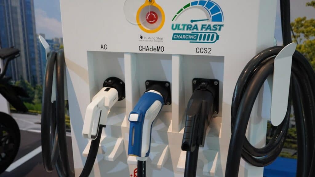 Photo Electric car charging station